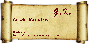 Gundy Katalin névjegykártya